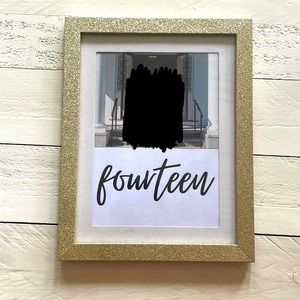 🟣2 for $10 bundle! 5 Gold Sparkle 5” x 7” Picture Frames